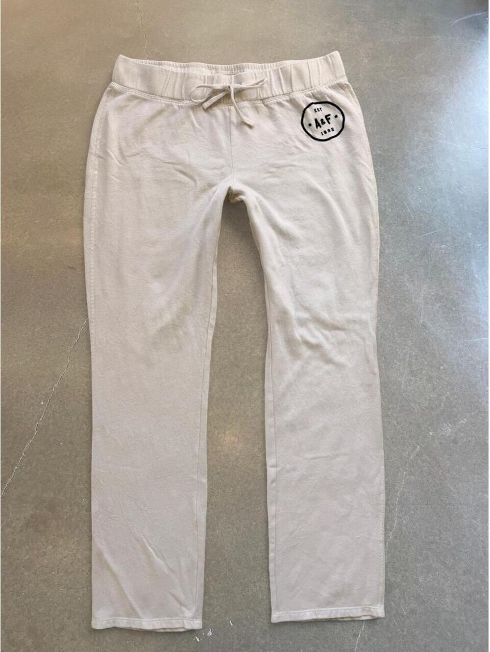 Abercrombie & Fitch Vintage Y2K Cream Sweatpants | Unisex L